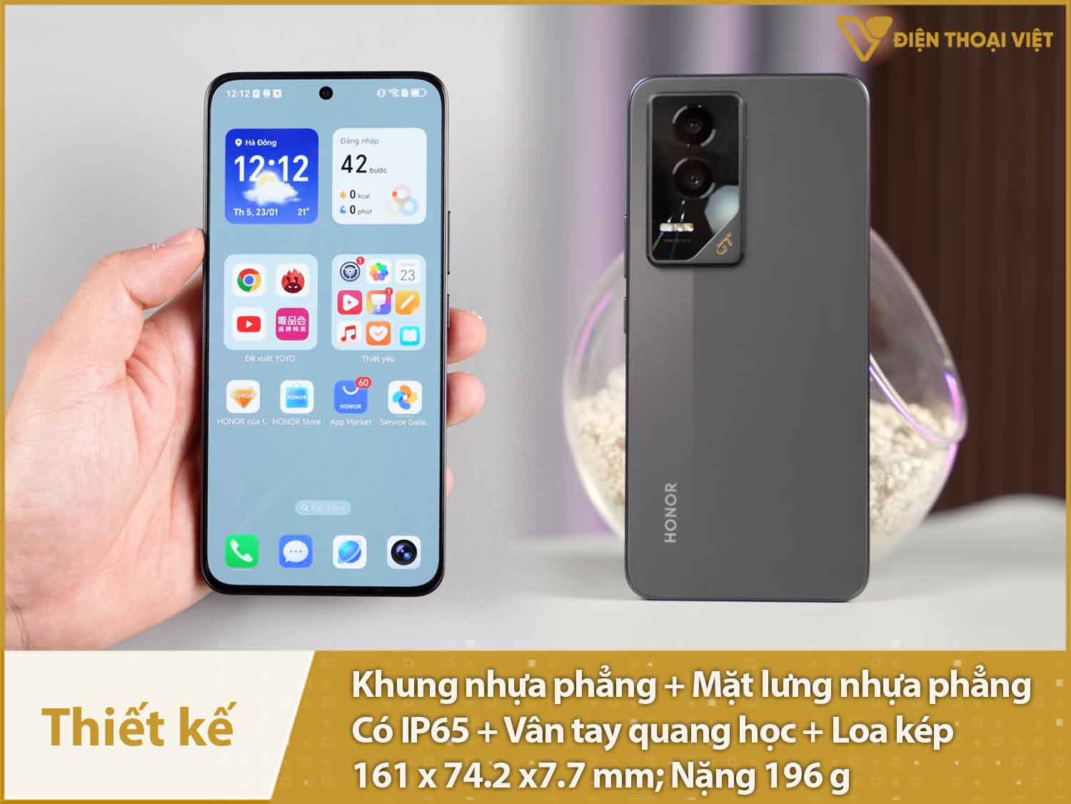 Thiết kế vuông vức, thanh thoát, có IP65