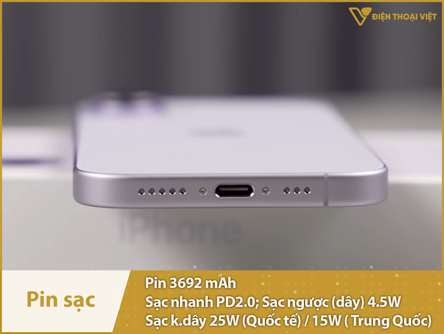 Pin 3692mAh đủ dùng & Hỗ trợ đủ công nghệ sạc