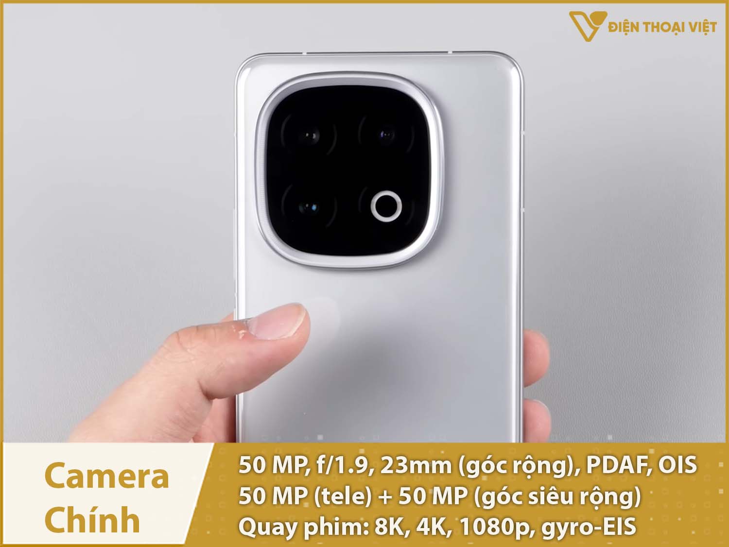 Camera 50MP OIS & Quay phim 8K