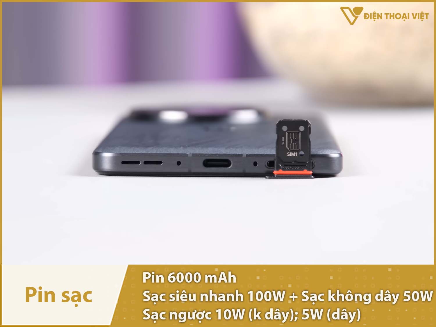 Thời lượng pin cực lâu với in 6000mAh & sạc siêu nhanh 100W