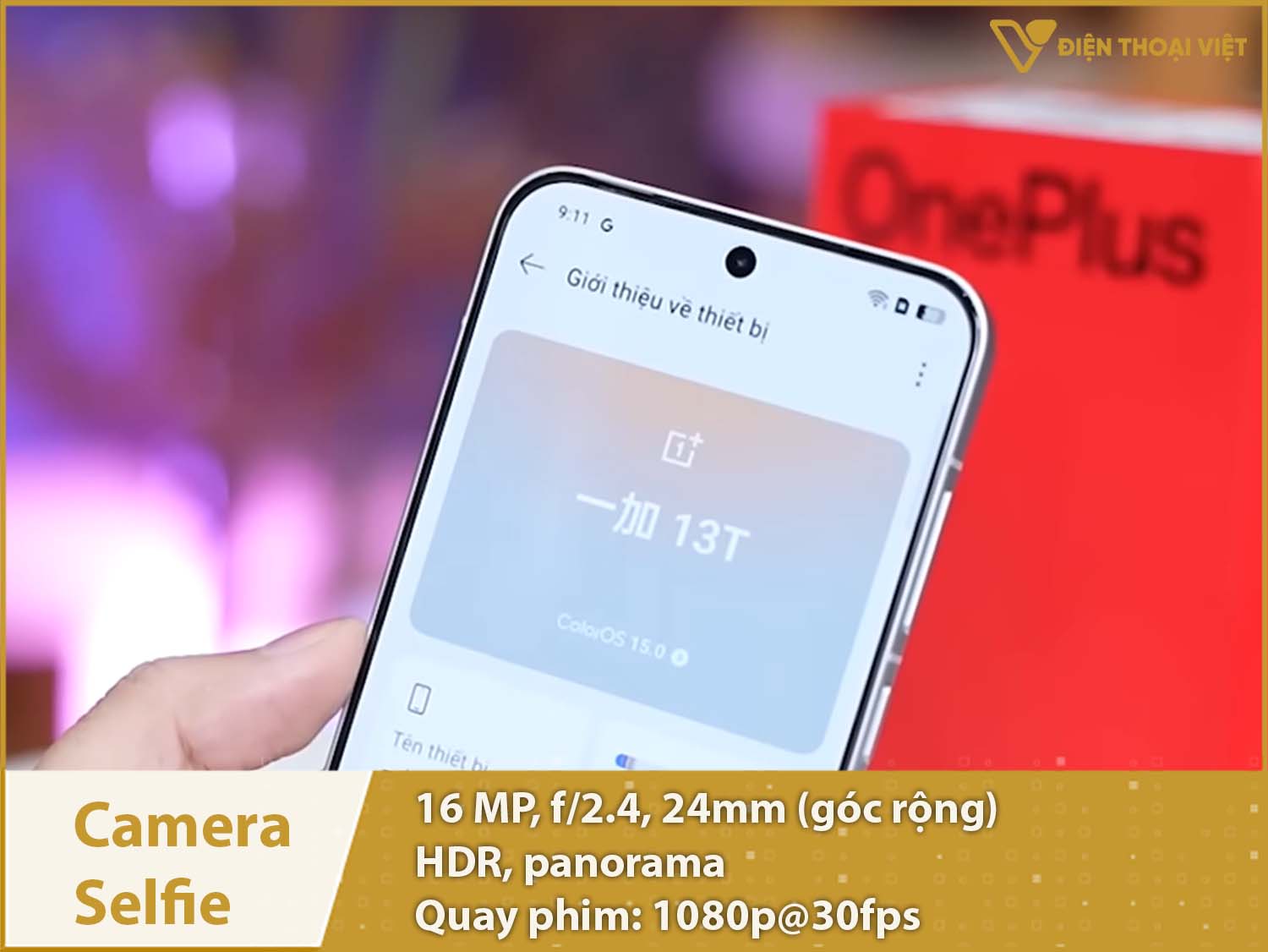 Camera selfie 16MP & Quay phim 1080p