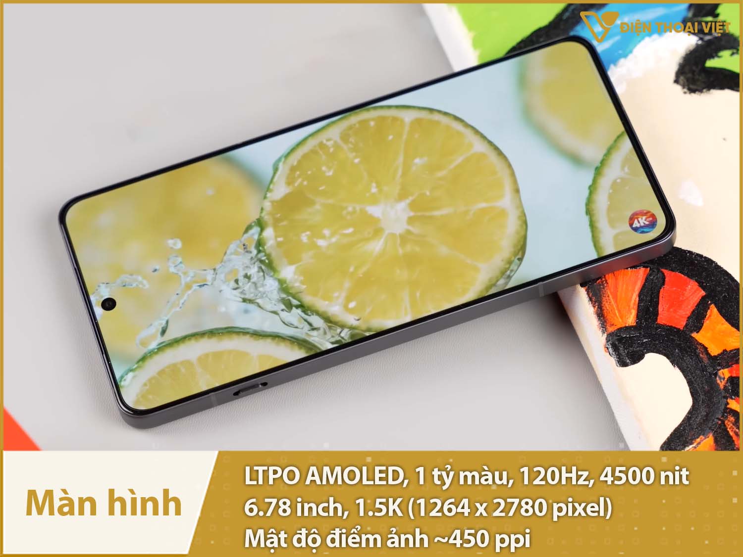 Màn hình LTPO AMOLED 120Hz, 6,78 inch 1.5K chất lượng cao