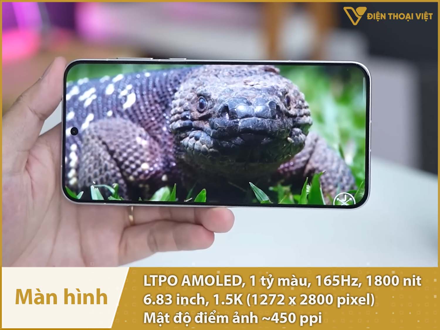 Màn hình LTPO AMOLED 165Hz, 6,83 inch 1.5K, độ sáng 1800nit