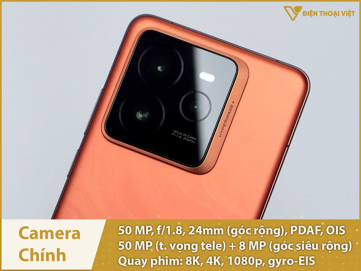 Camera 50MP & Quay phim 8K