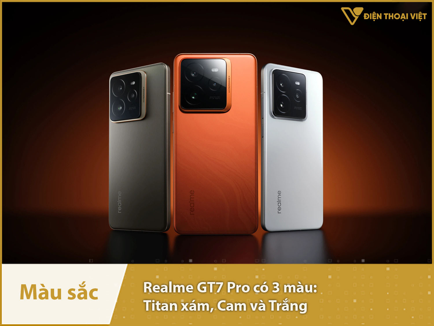 Realme GT7 Pro có 3 màu sắc