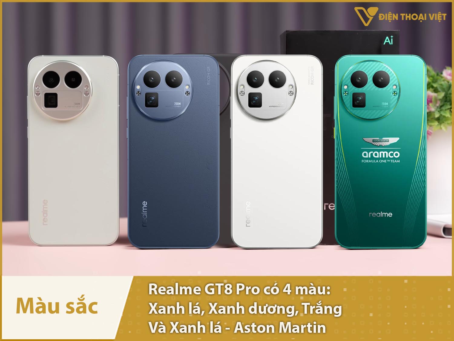 Realme GT8 Pro cung cấp 4 màu