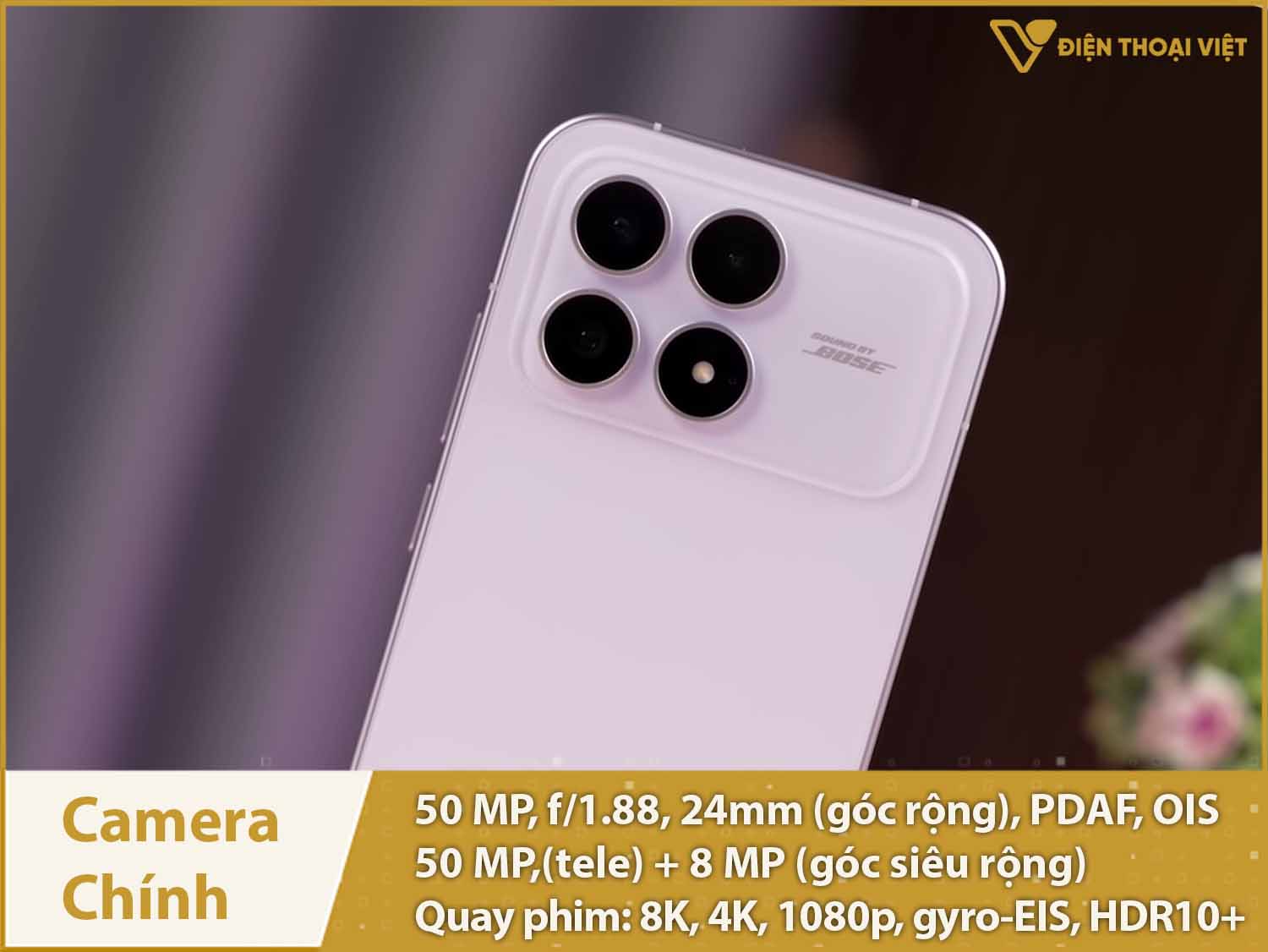 Camera 50MP & Quay video 8K