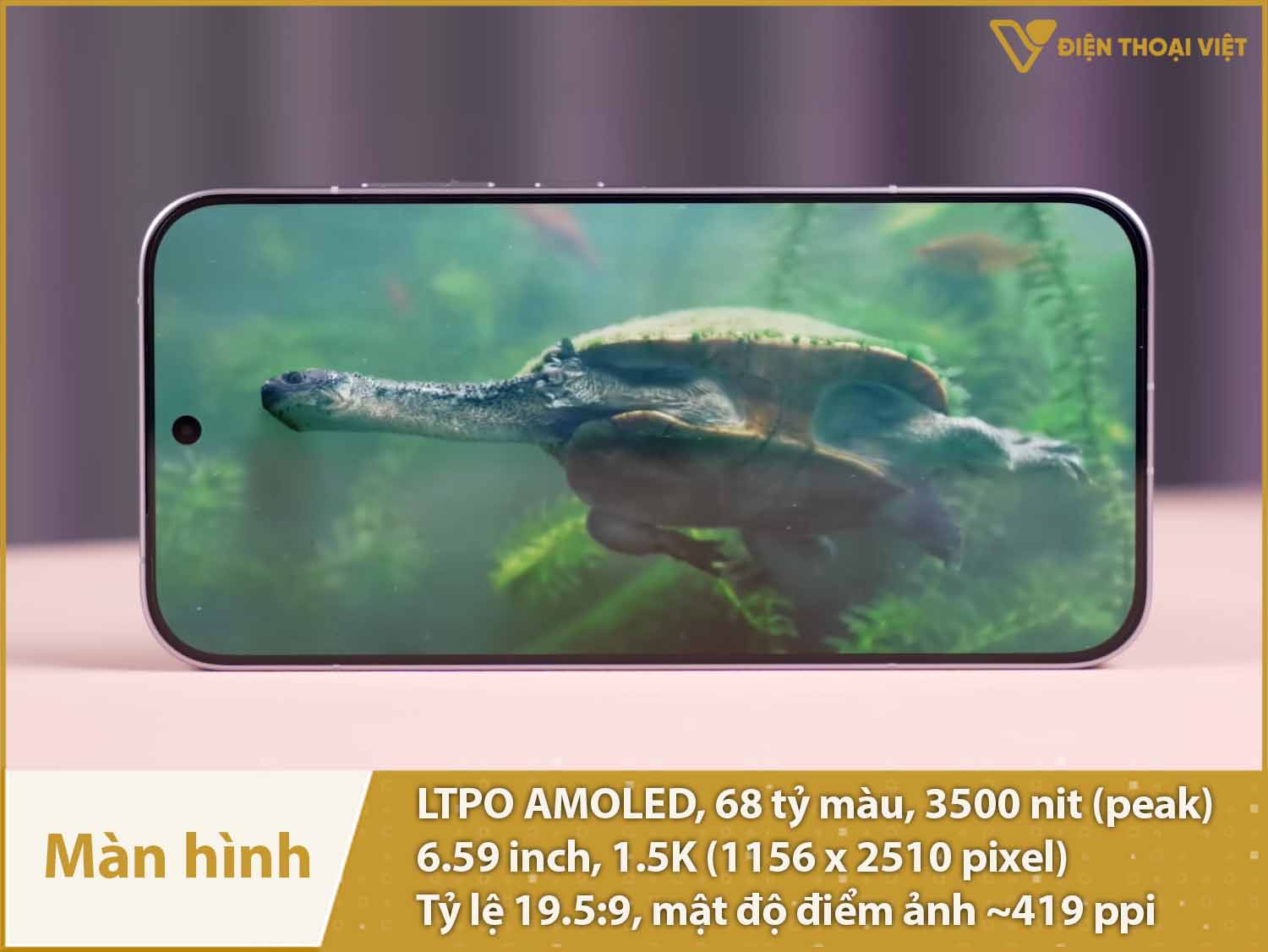 Màn hình LTPO AMOLED 68 tỷ màu, 6,59 inch 1.5K