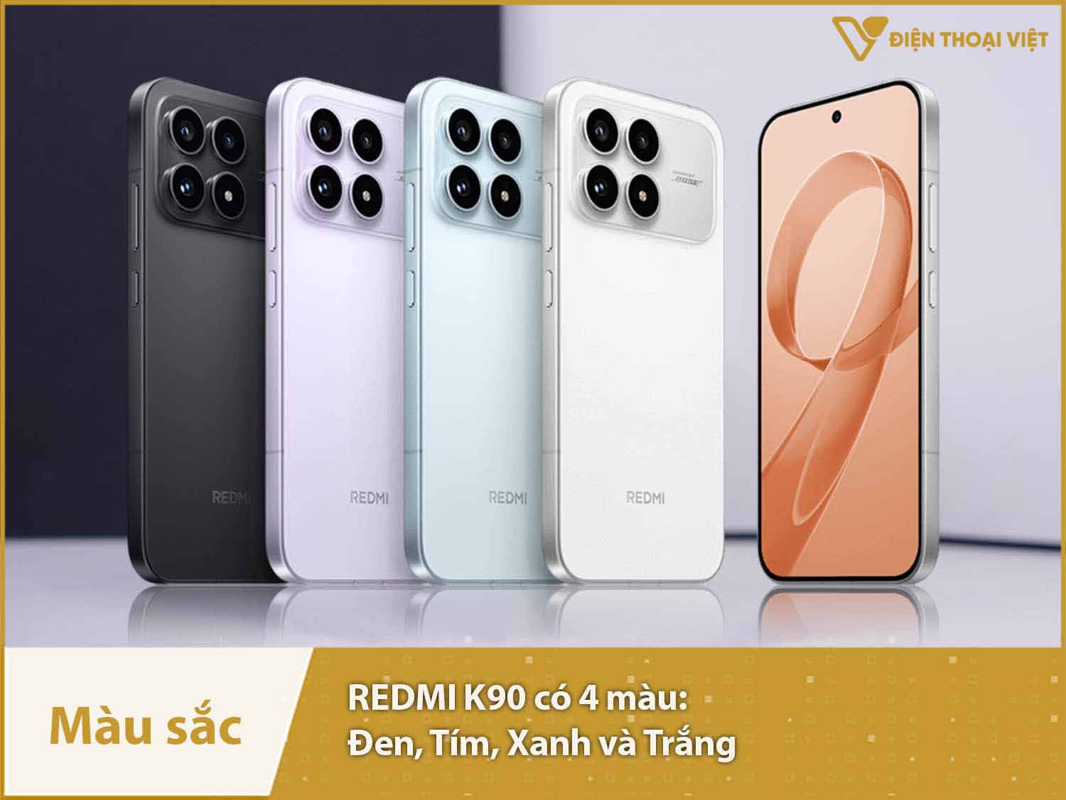 Các màu sắc của Xiaomi REDMI K90