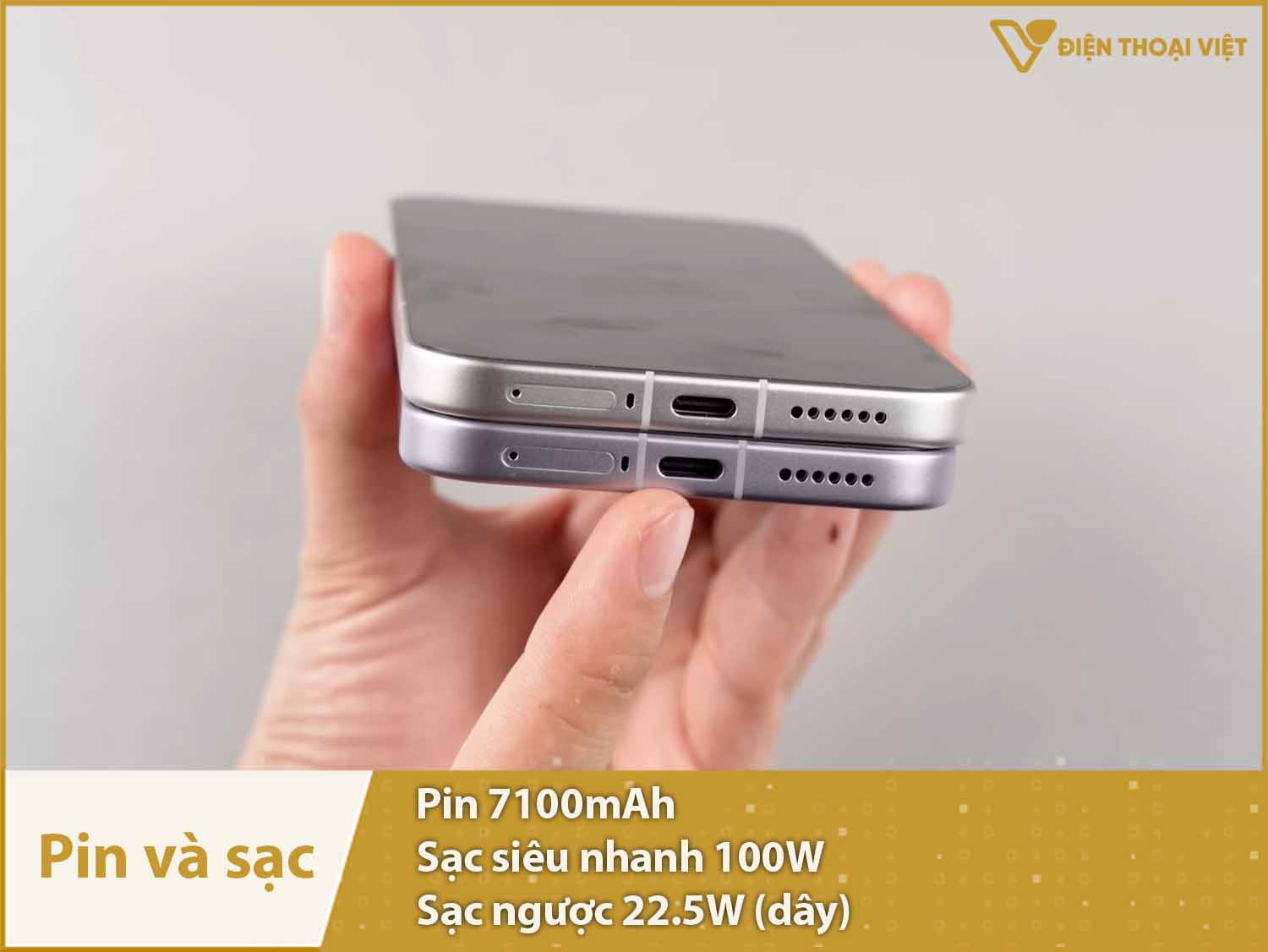Pin 7100mAh cực trâu & Sạc siêu nhanh 100W