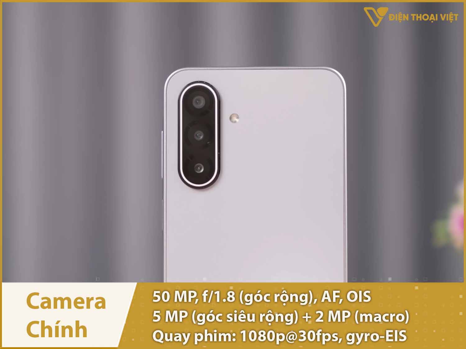 Camera 50MP, góc siêu rộng 5MP & Quay phim 1080p