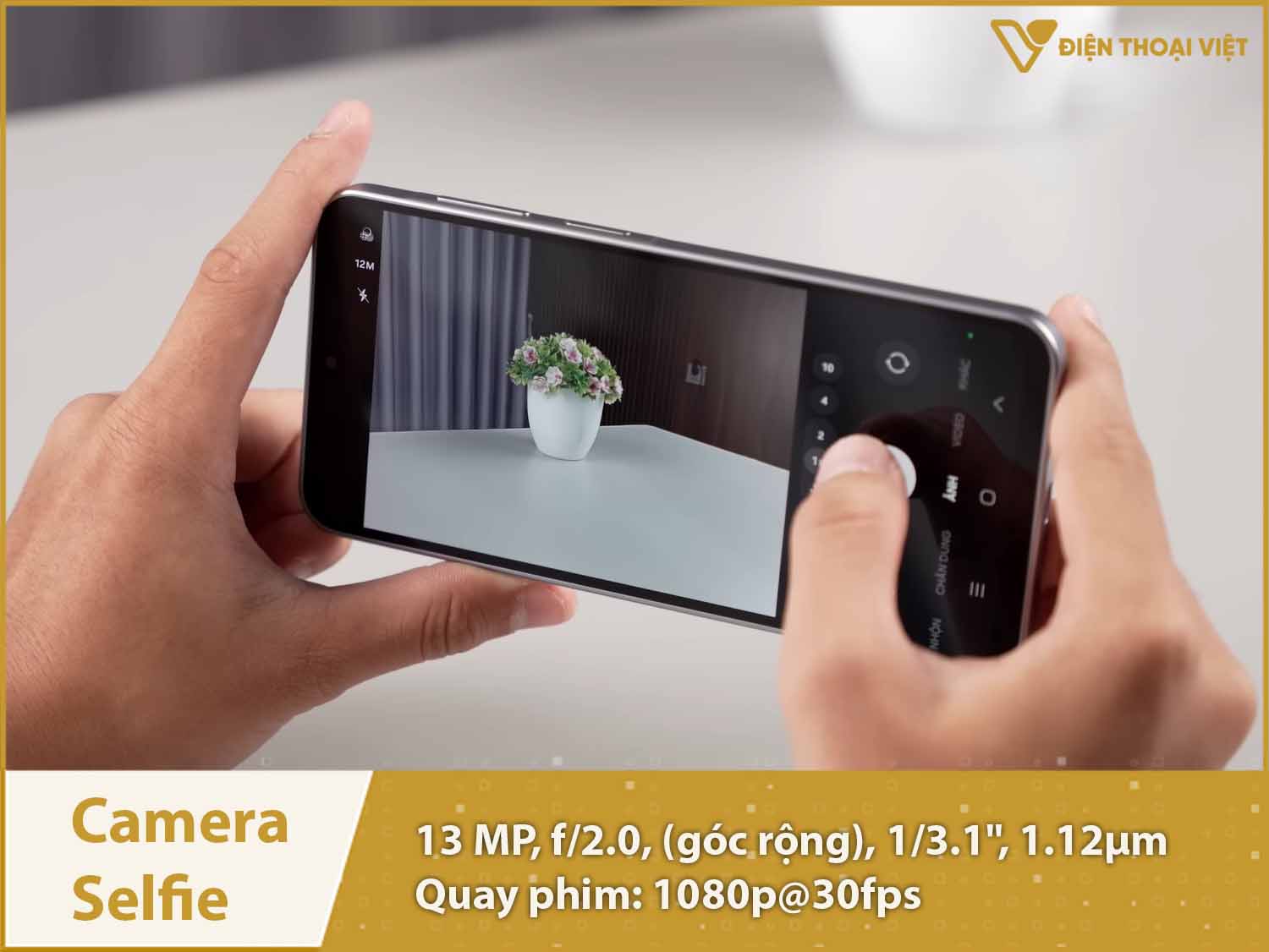Camera selfie 13MP & Quay phim 1080p