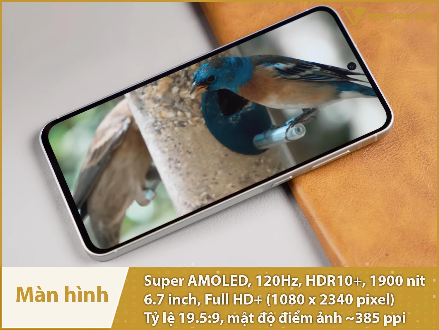 Màn hình Super AMOLED 120Hz, độ sáng 1900 nit