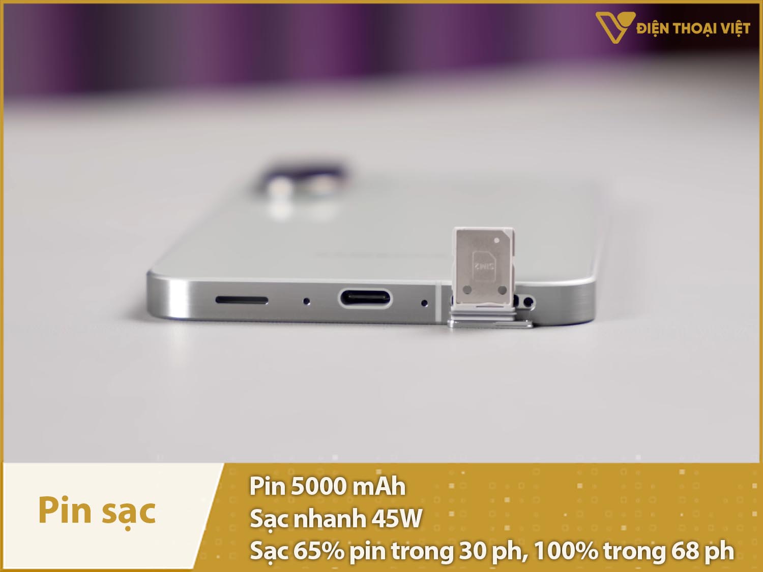 Pin 5000mAh đủ dùng cả ngày dài