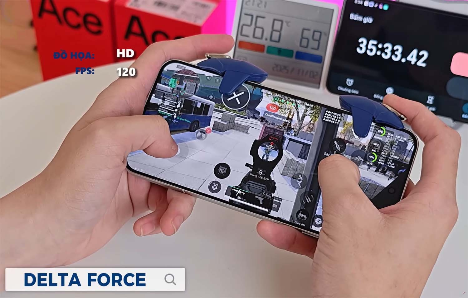 Với bản đồ Chiến hào của Delta Force, OnePlus Ace 6 đạt trung bình 114,6 FPS