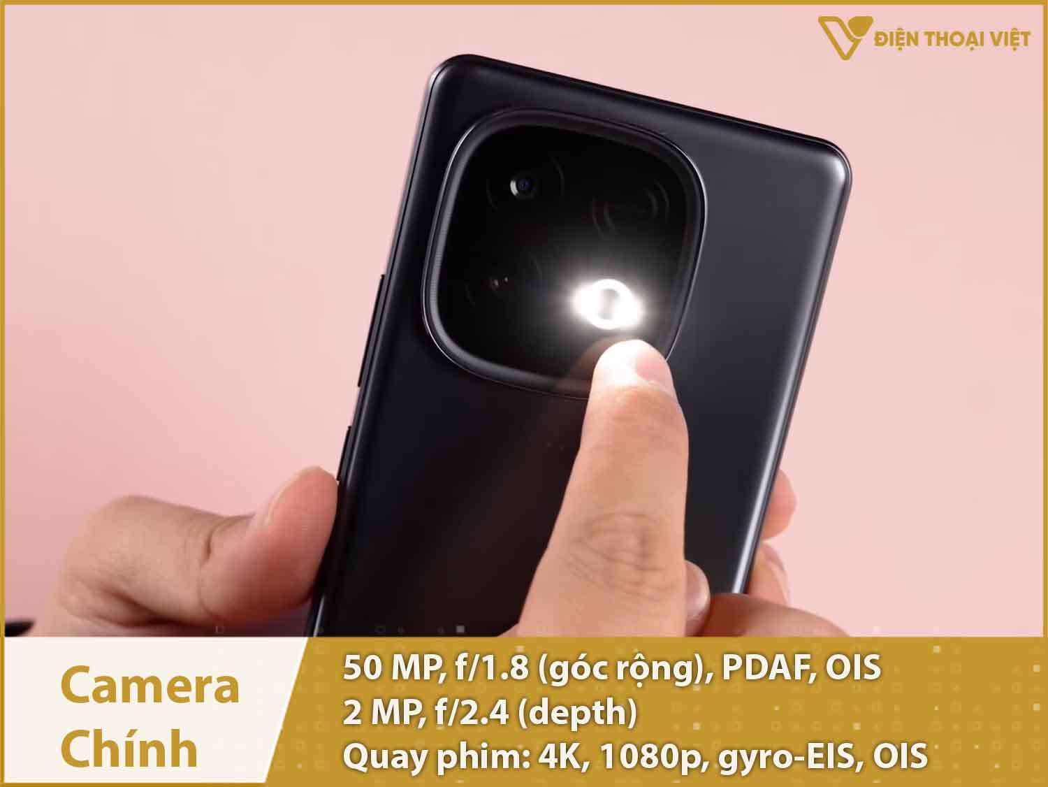Camera kép 50MP & Quay phim 4K chất lượng