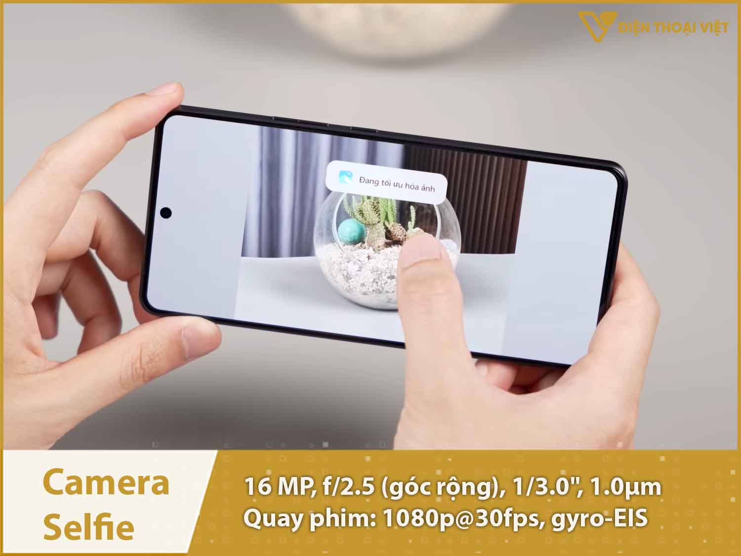 Camera selfie 16MP; Quay phim 1080p