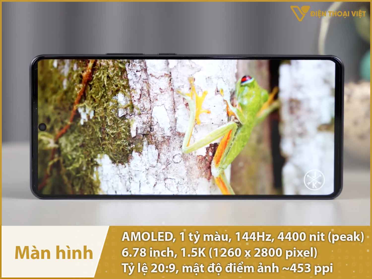 Màn hình AMOLED 144Hz siêu mượt, 6,78 inch 1.5K sắc nét