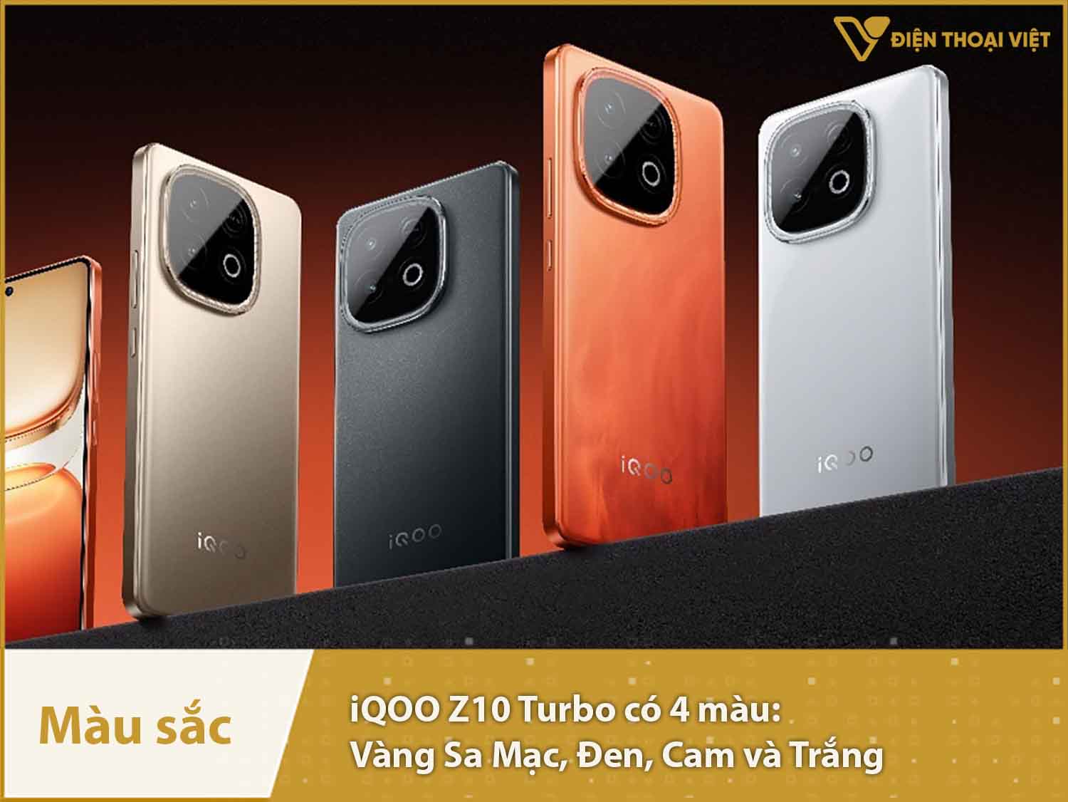 iQOO Z10 Turbo cung cấp 4 màu sắc