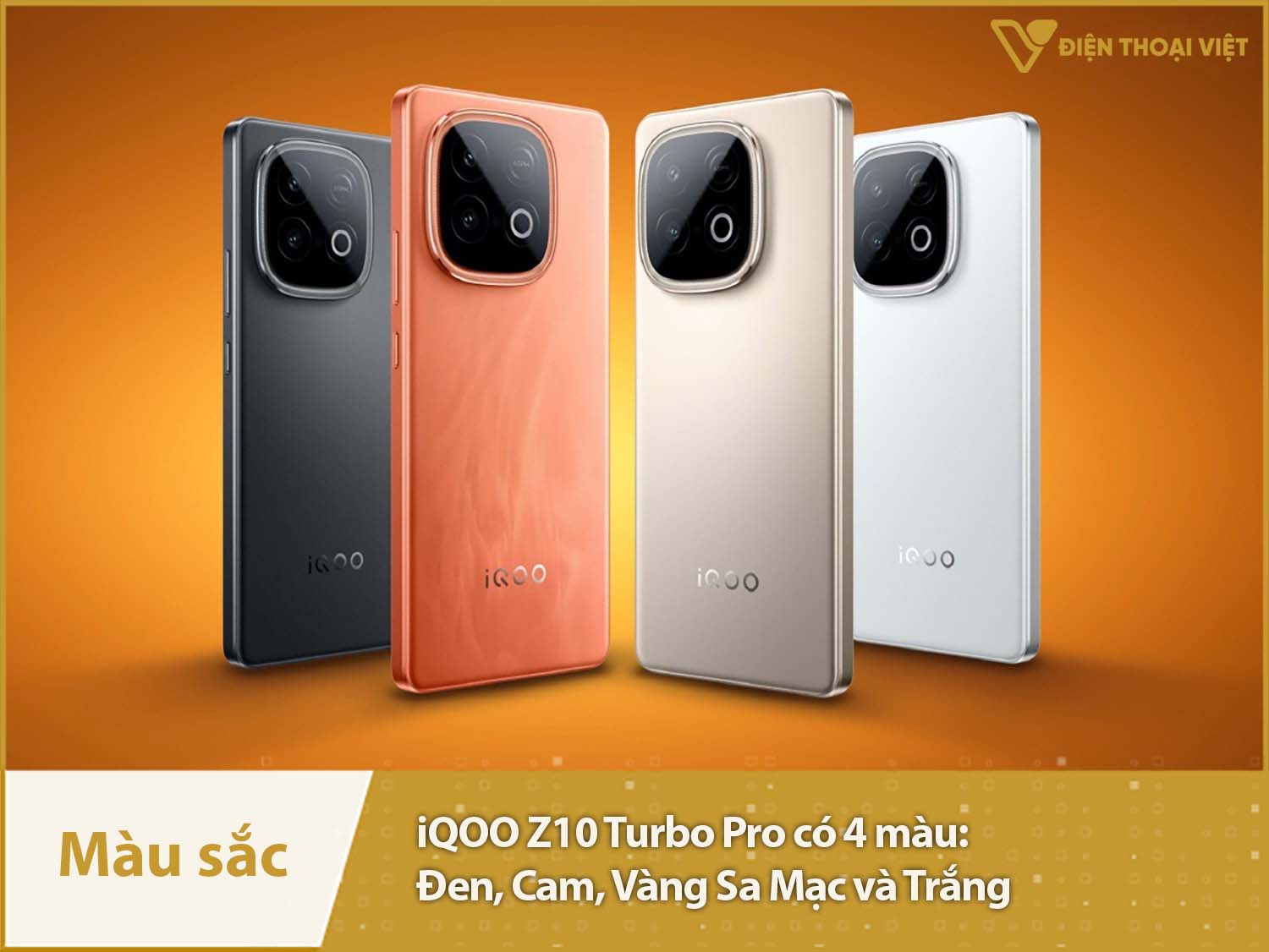 iQOO Z10 Turbo cung cấp 4 màu sắc