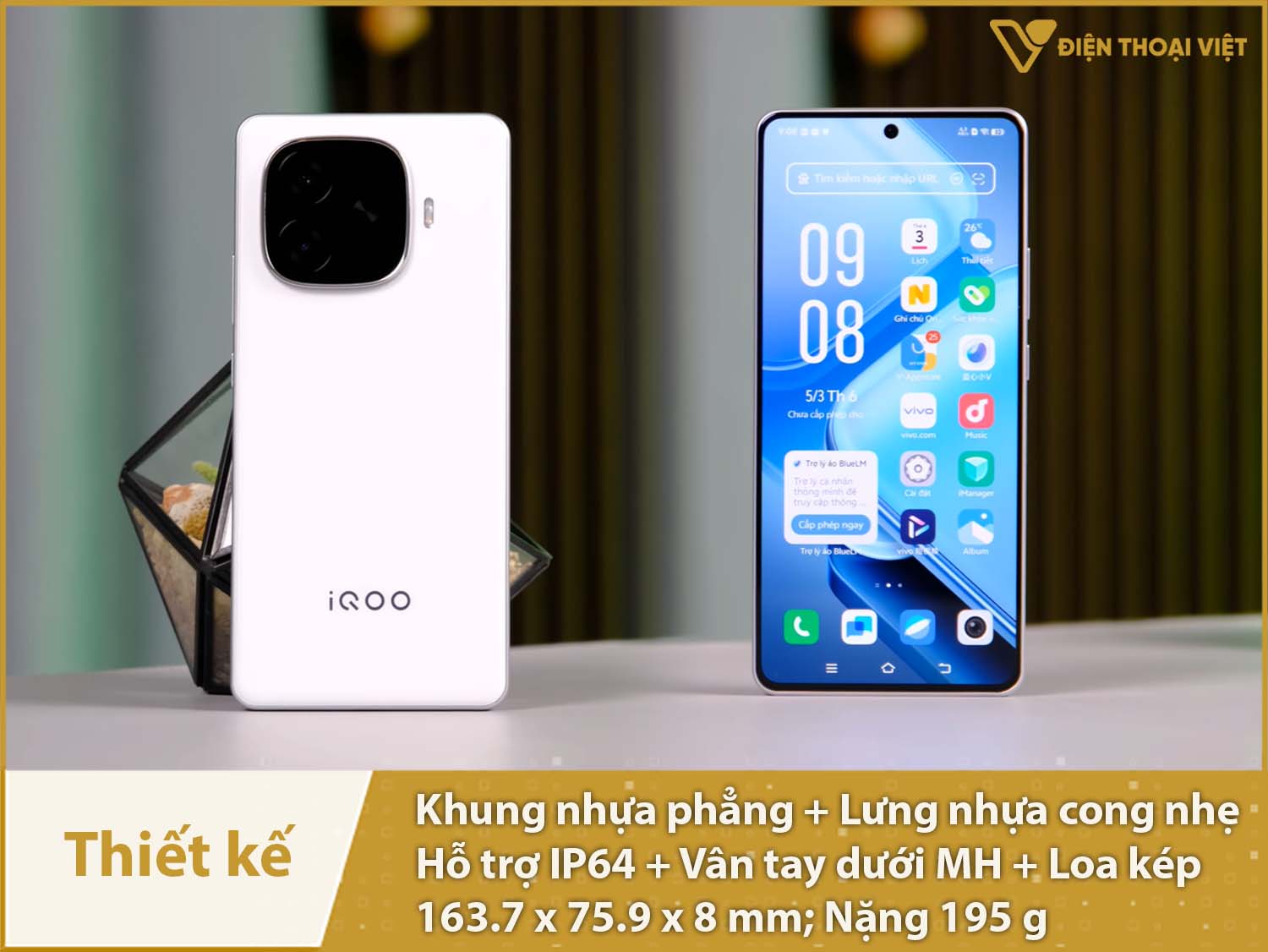 Thiết kế cao cấp, có IP64