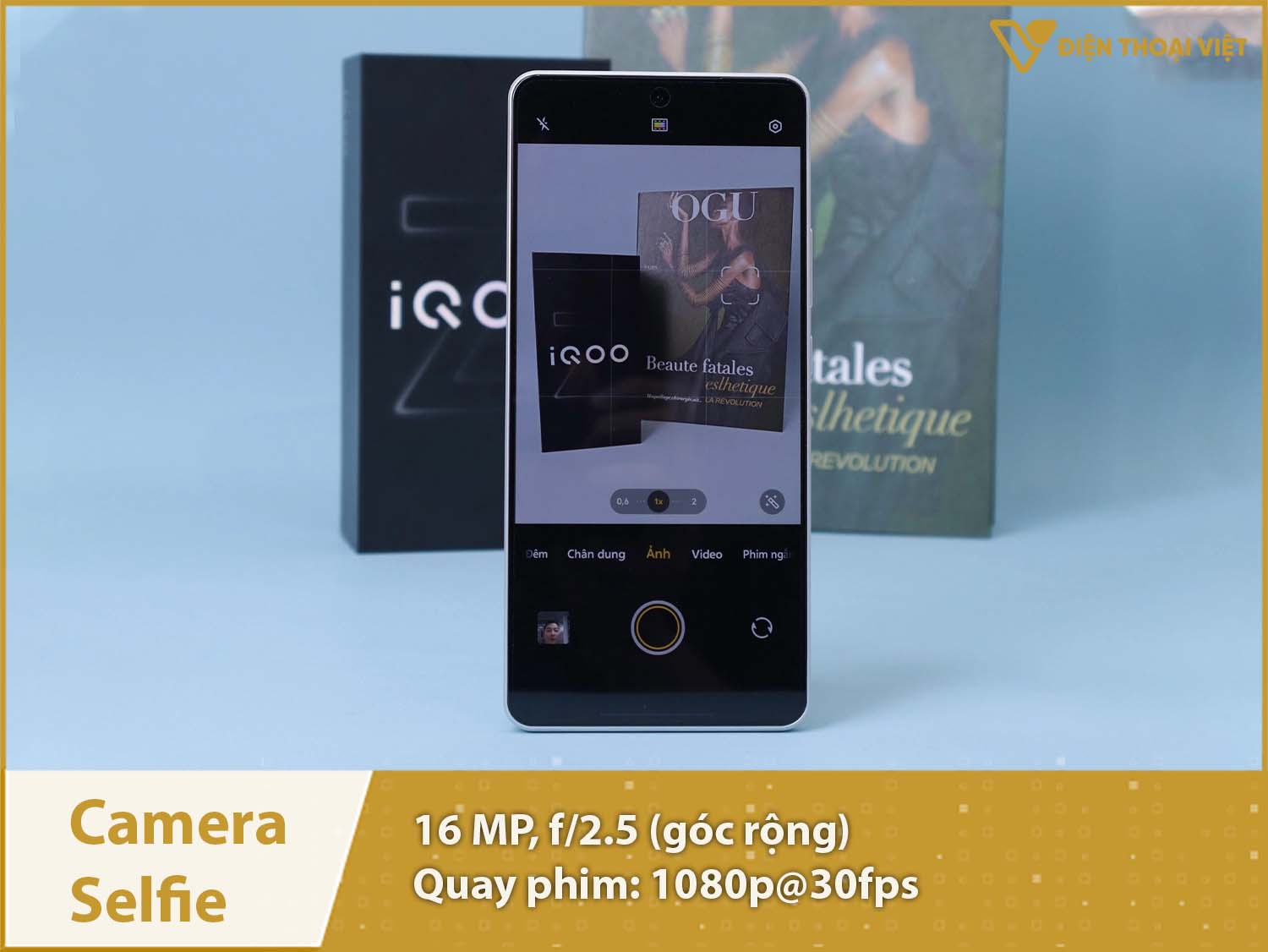 Camera selfie 16MP & Quay phim 1080p