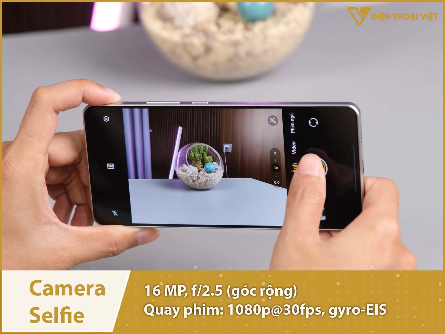 Camera selfie 16MP & Quay phim 1080p