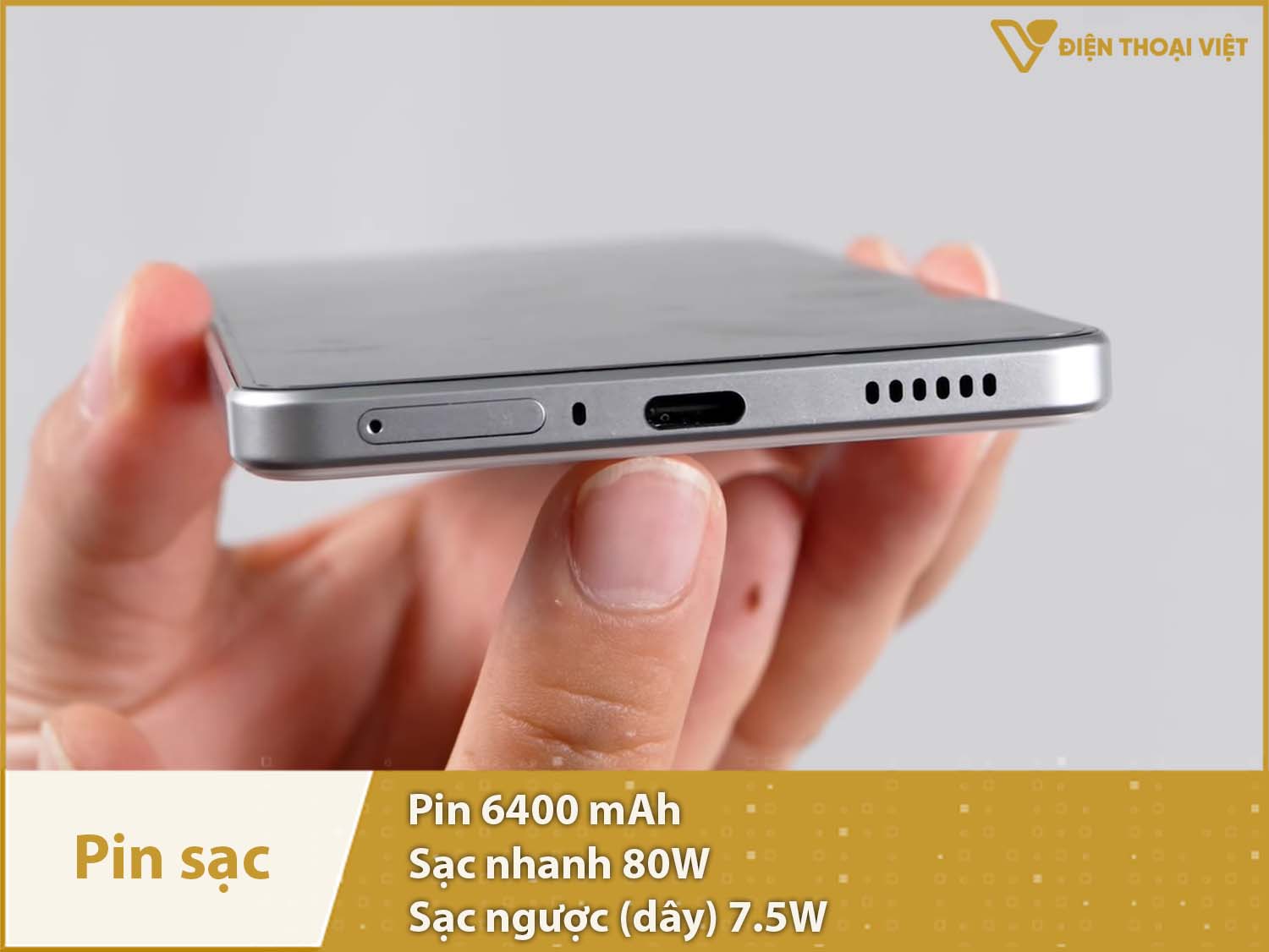 Pin 6400mAh sử dụng cả ngày & Sạc nhanh 80W