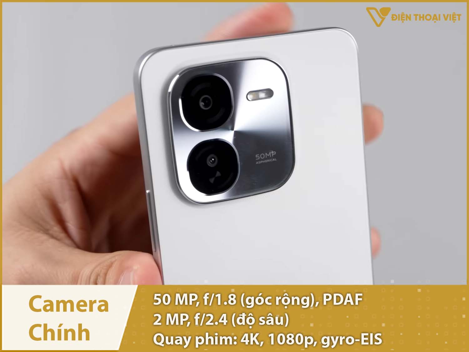 Camera chính 50MP & Quay phim 4K