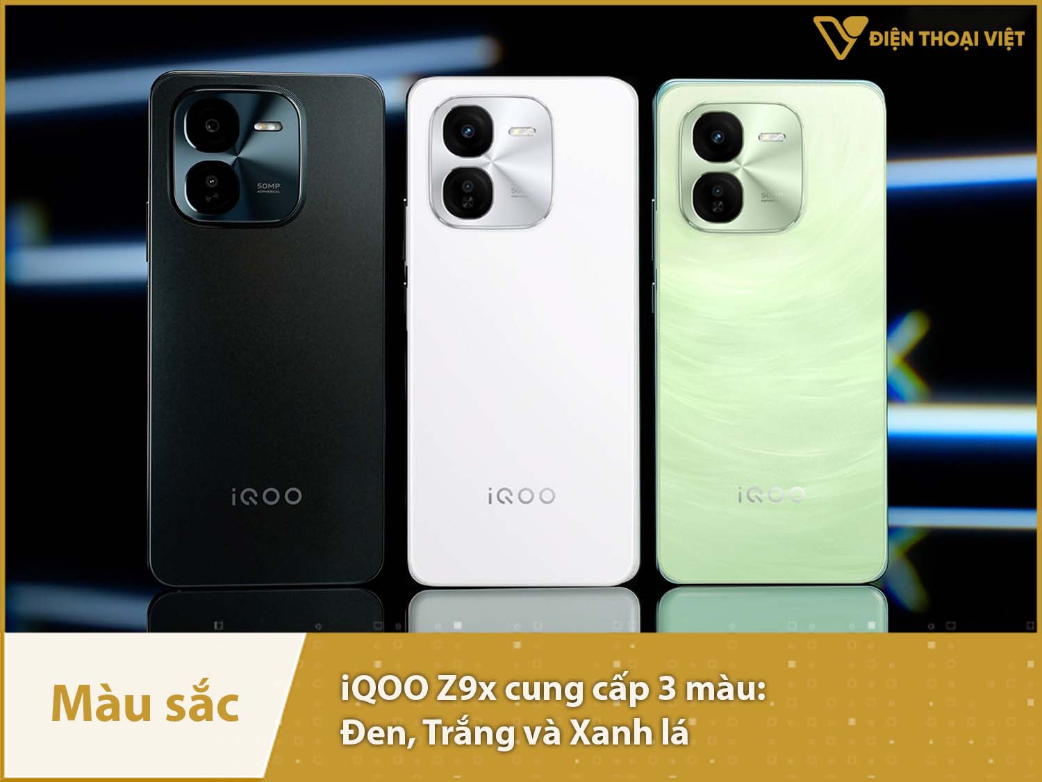 iQOO Z9x cung cấp 3 máu sắc lựa chọn