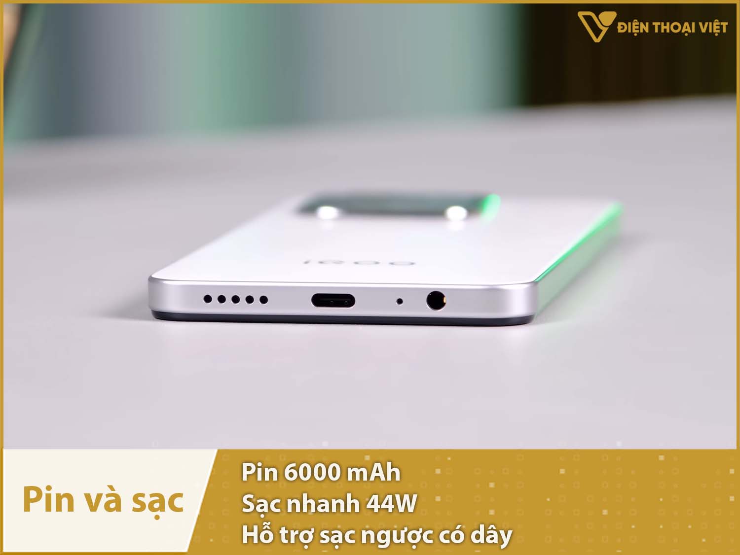 Pin 6000mAh sử dụng cả ngày không lo hết & Sạc nhanh 44W