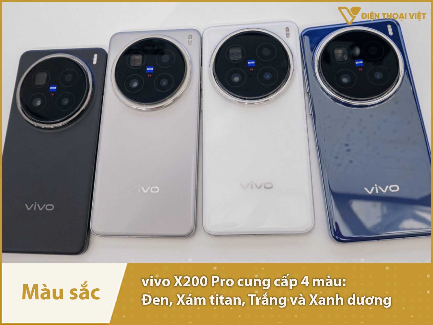 vivo X200 Pro có 4 màu sắc
