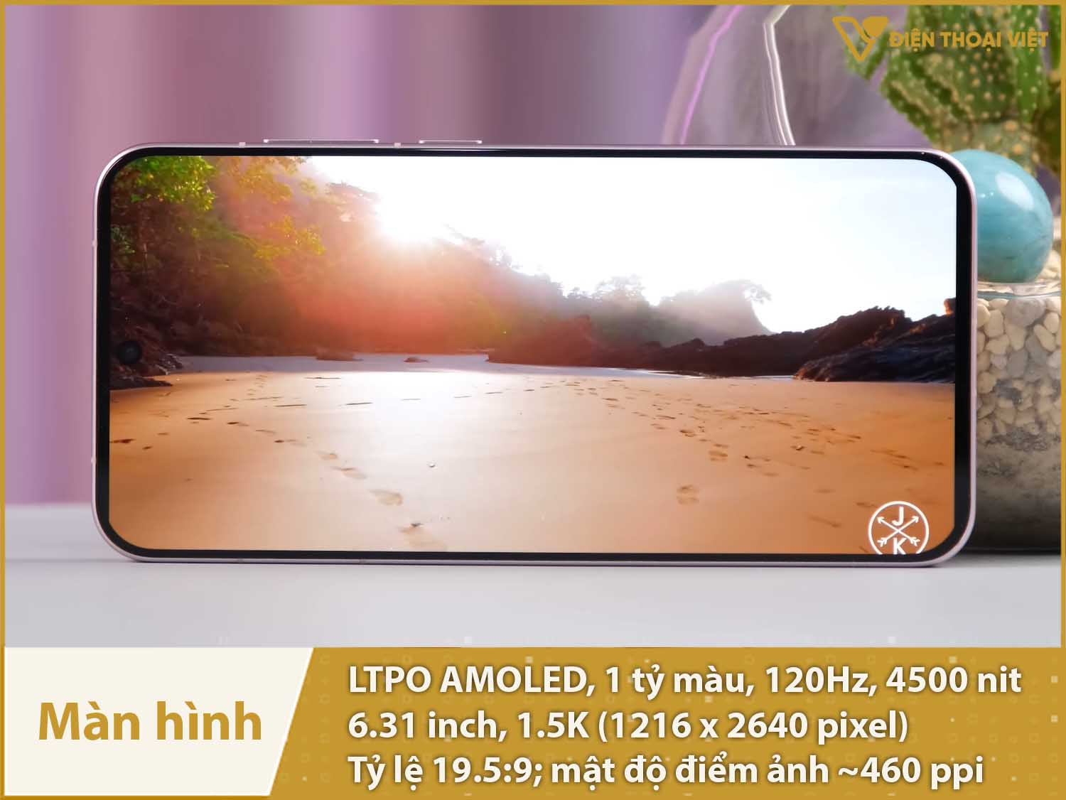 Màn hình LTPO AMOLED 120Hz, kích thước 6,31 inch, độ sáng 4500 nit