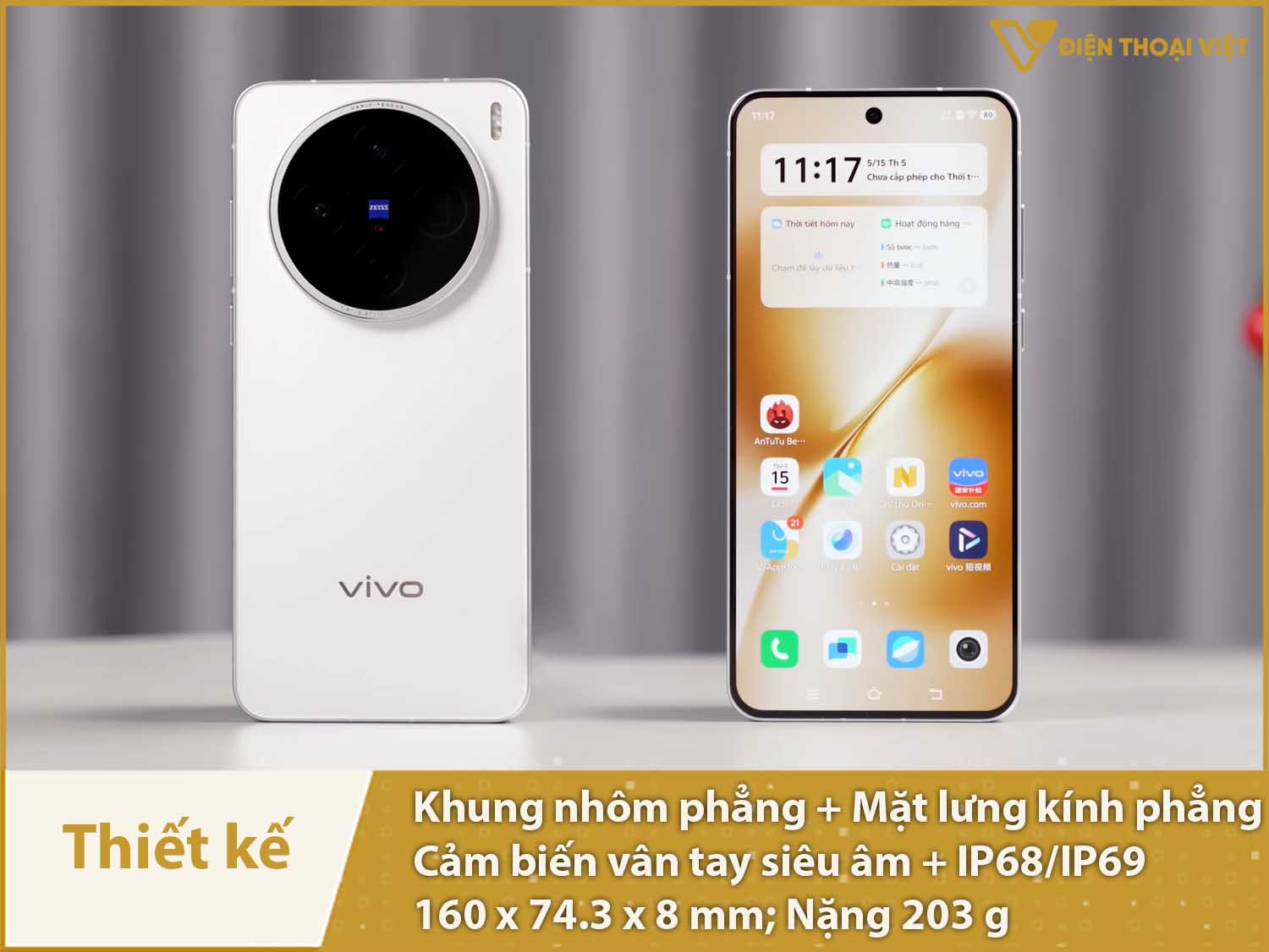 Thiết kế thời trang, hiện đại có IP69