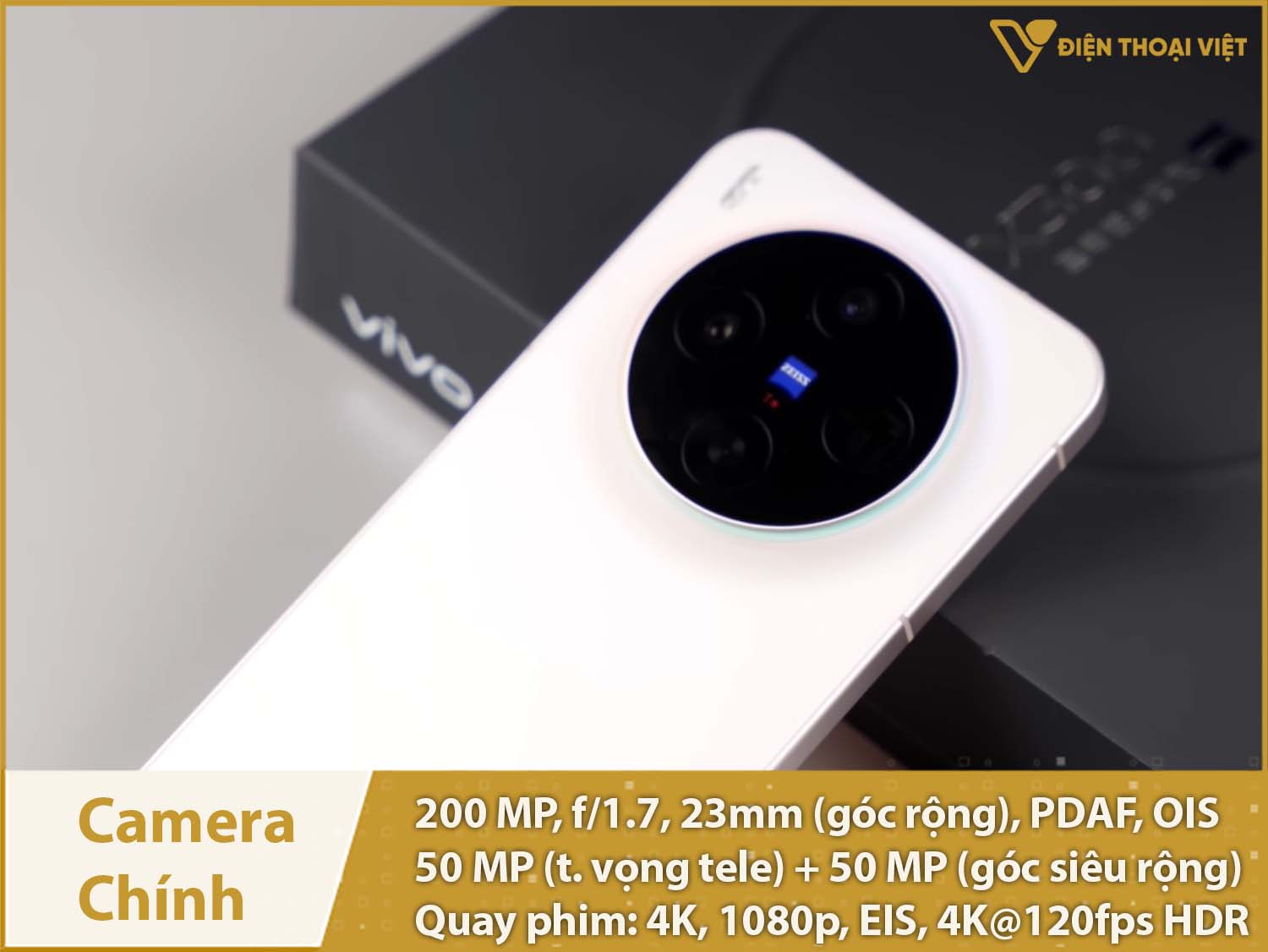 Camera chính 200MP; Quay phim 4K