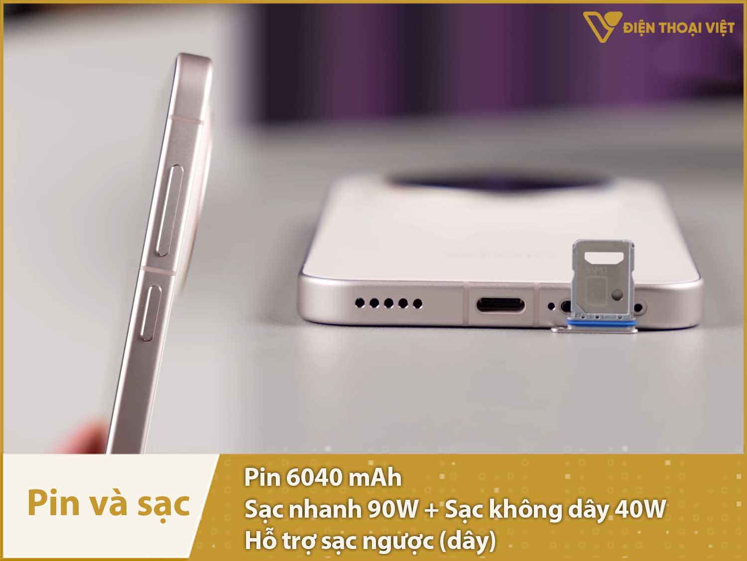 Pin 6040mAh sử dụng thoải mái & Sạc siêu nhanh 90W