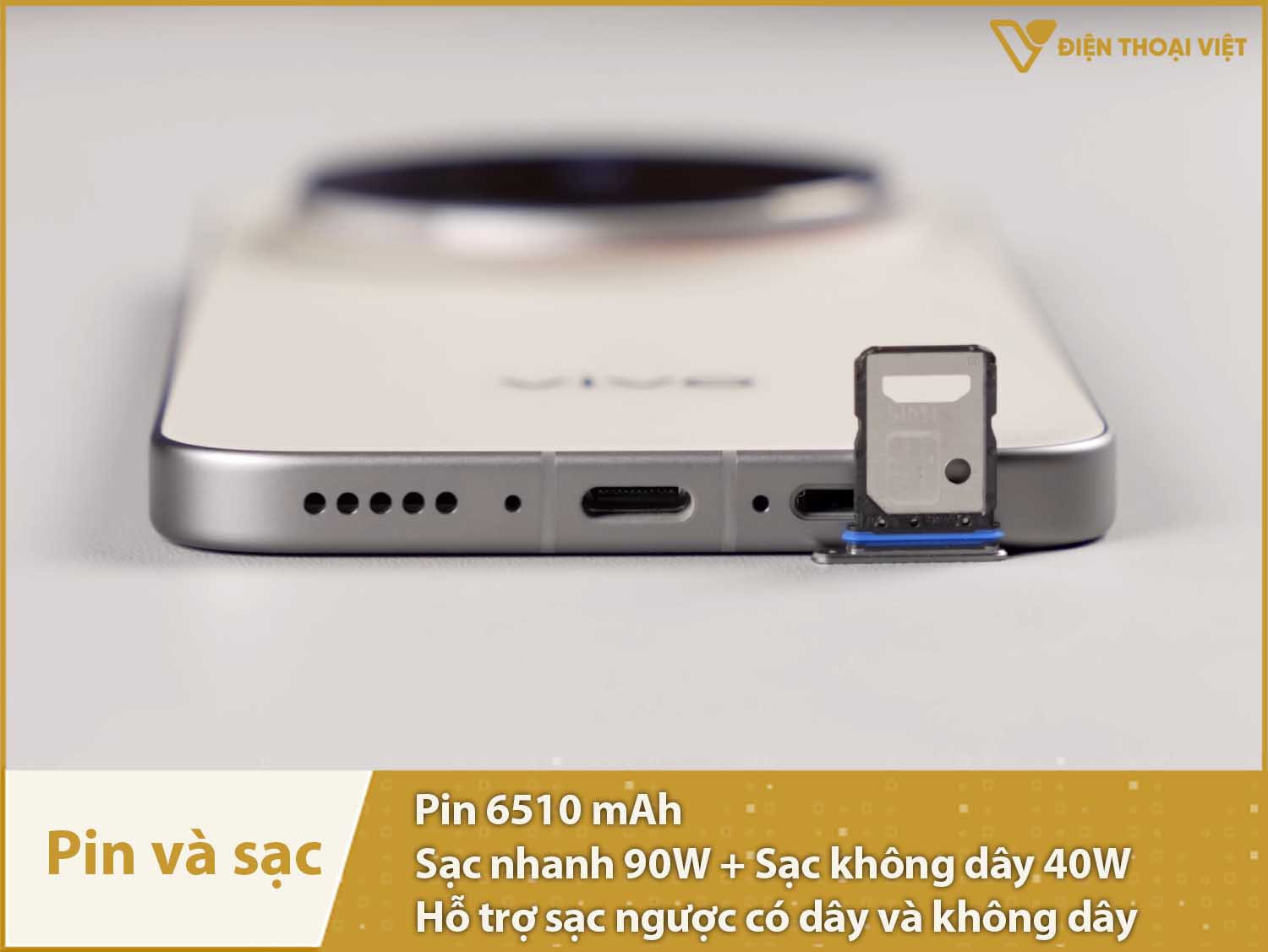 Thời lượng pin trâu với 6510mAh & Sạc nhanh 90W