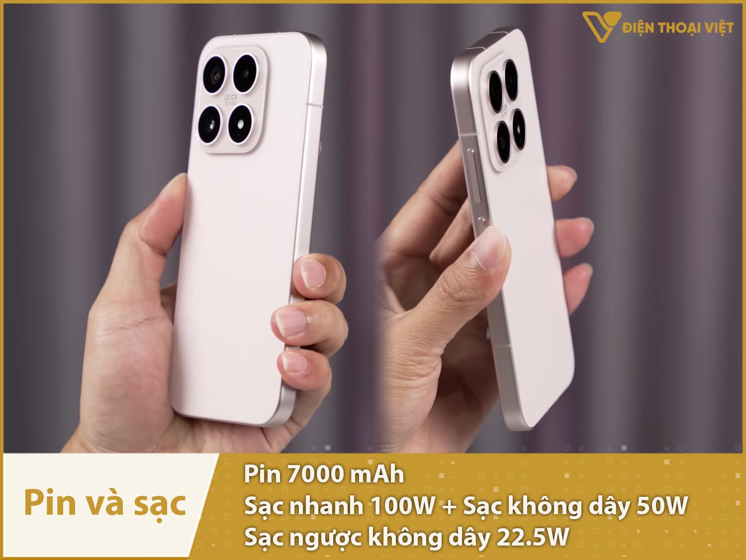 Pin 7000mAh sử dụng lâu dài & Sạc 100W, không dây 50W tốc độ cao