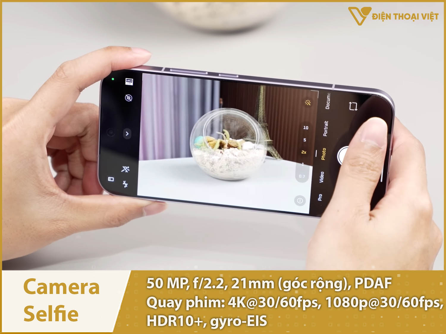 Camera selfie 50MP; Quay phim 4K