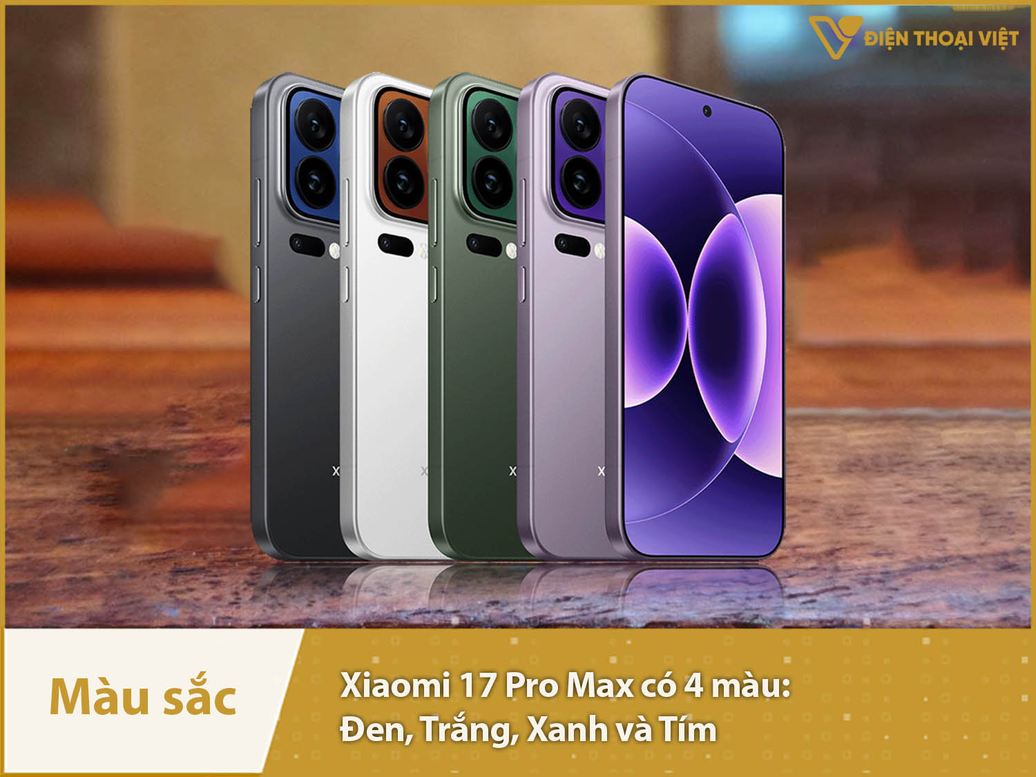Xiaomi 17 Pro Max có 4 màu sắc lựa chọn