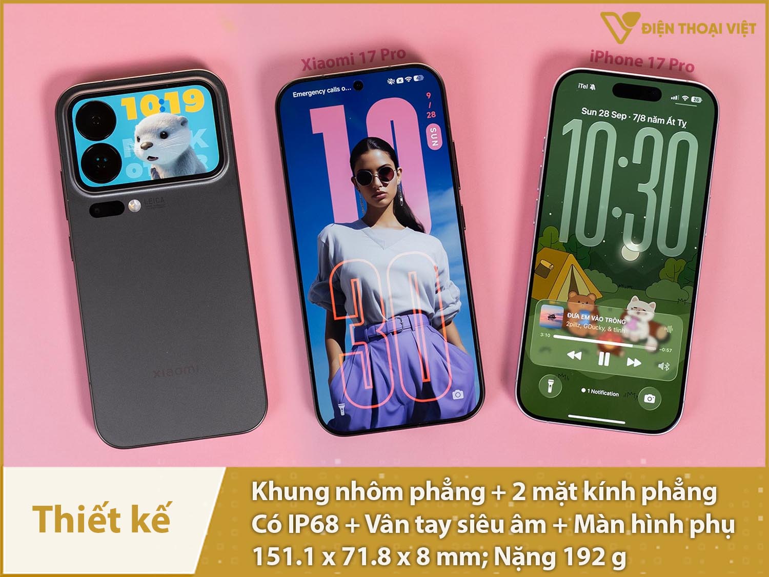 Thiết kế nhỏ gọn, có màn hình phụ, hỗ trợ IP68