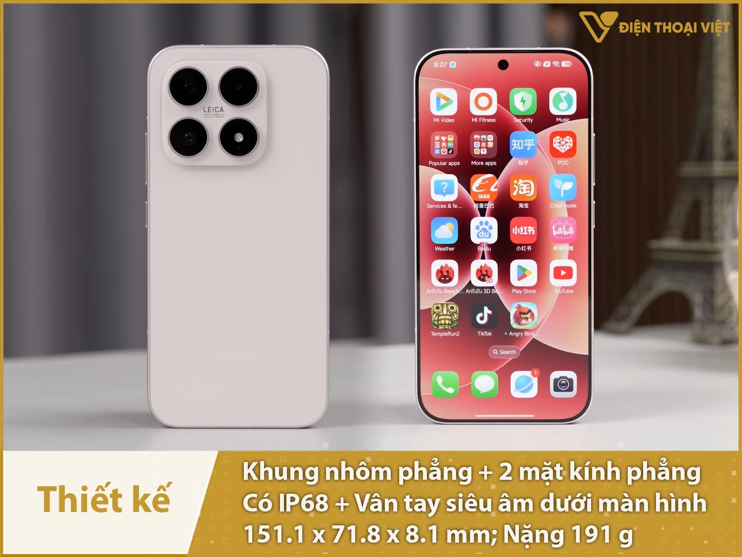 Thiết kế nhỏ gọn, sang trọng, có IP68