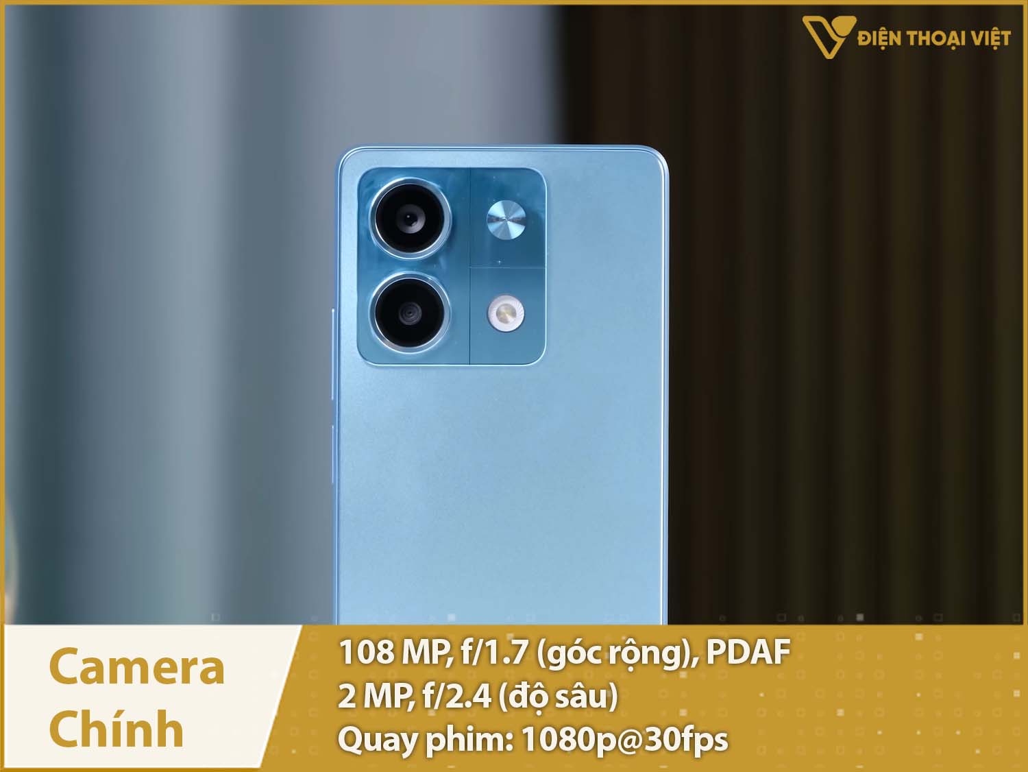 Camera 108MP& quay phim 1080p sắc nét